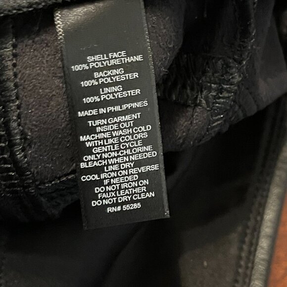 Express Womens Faux Leather Black Pencil Skirt Size 2 With Back Slit - Picture 5 of 13